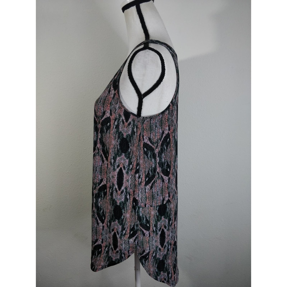 3/$20 BP. Purple Geometric Print Boho Pink Green Tank Top Tunic Dress Size S - Picture 4 of 10